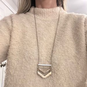 GUC Madewell like two tone geometric necklace